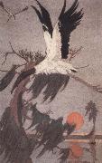 Charles Livingston Bull The Stork of the Woods oil on canvas